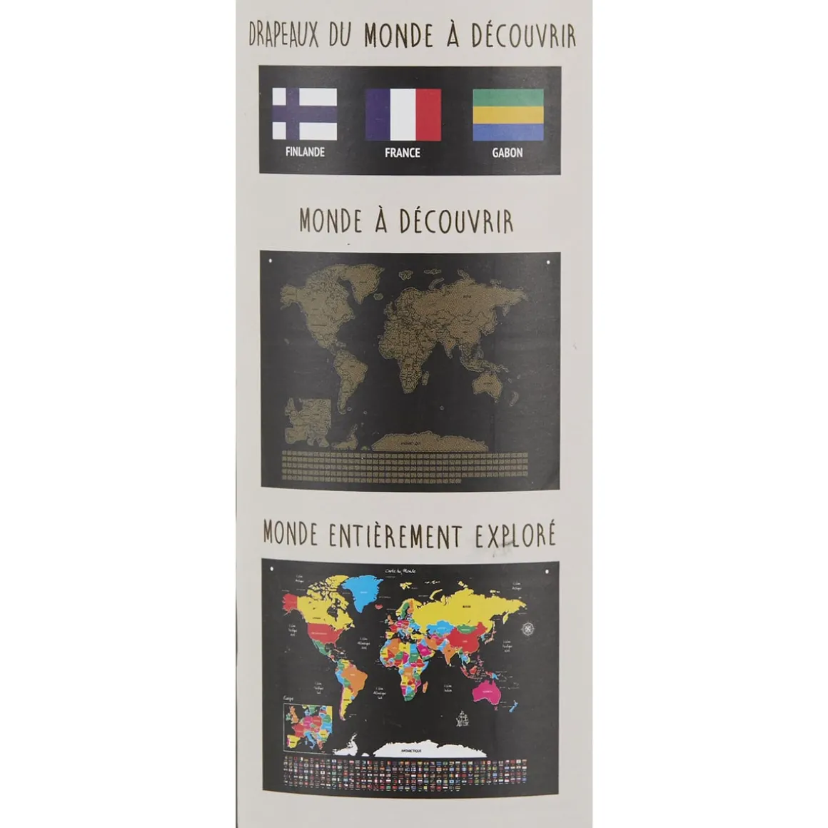 La Chaise Longue Loisirs & Entretien-CARTE A GRATTER DRAPEAUX