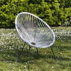La Chaise Longue Mobilier-CHAISE ACAPULCO BLANC