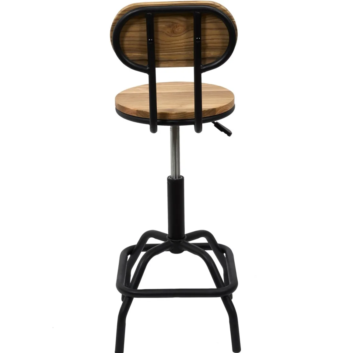 La Chaise Longue Mobilier-CHAISE DE BAR REGLABLE BOIS BRUT ACE