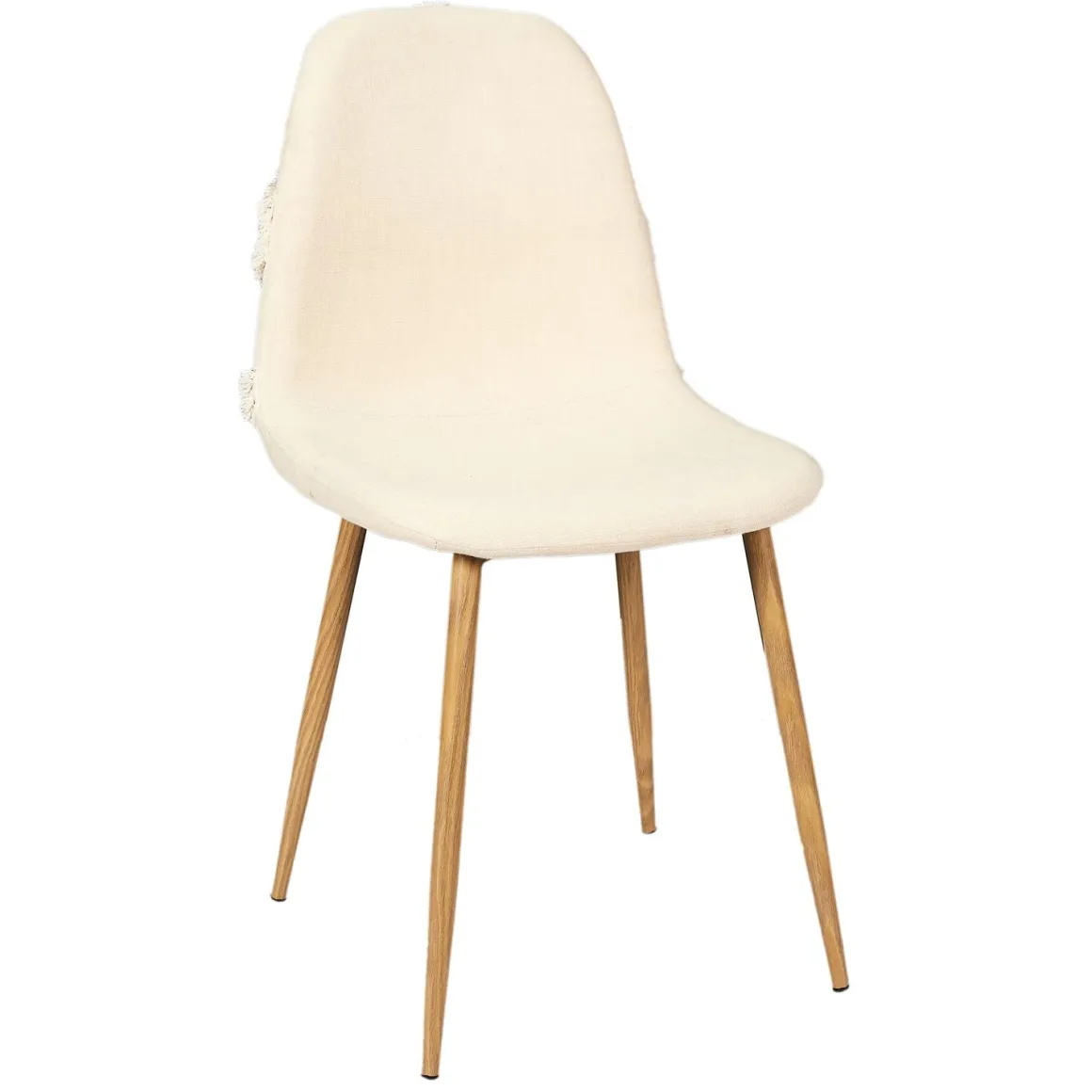 La Chaise Longue Mobilier-CHAISE FARO PIEDS METAL IMITATION BOIS - Lot de 4