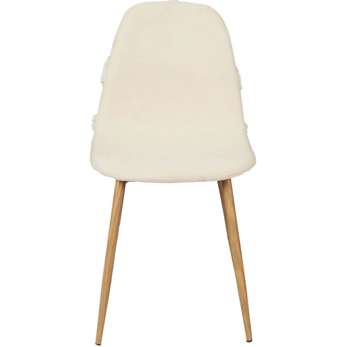 La Chaise Longue Mobilier-CHAISE FARO PIEDS METAL IMITATION BOIS - Lot de 4