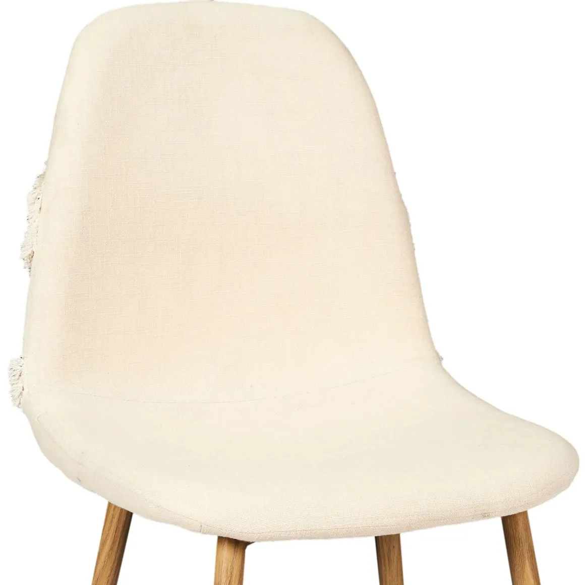 La Chaise Longue Mobilier-CHAISE FARO PIEDS METAL IMITATION BOIS - Lot de 4