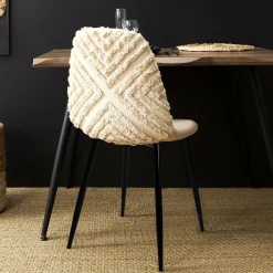 La Chaise Longue Mobilier-CHAISE MORA PIEDS METAL NOIR - Lot de 4