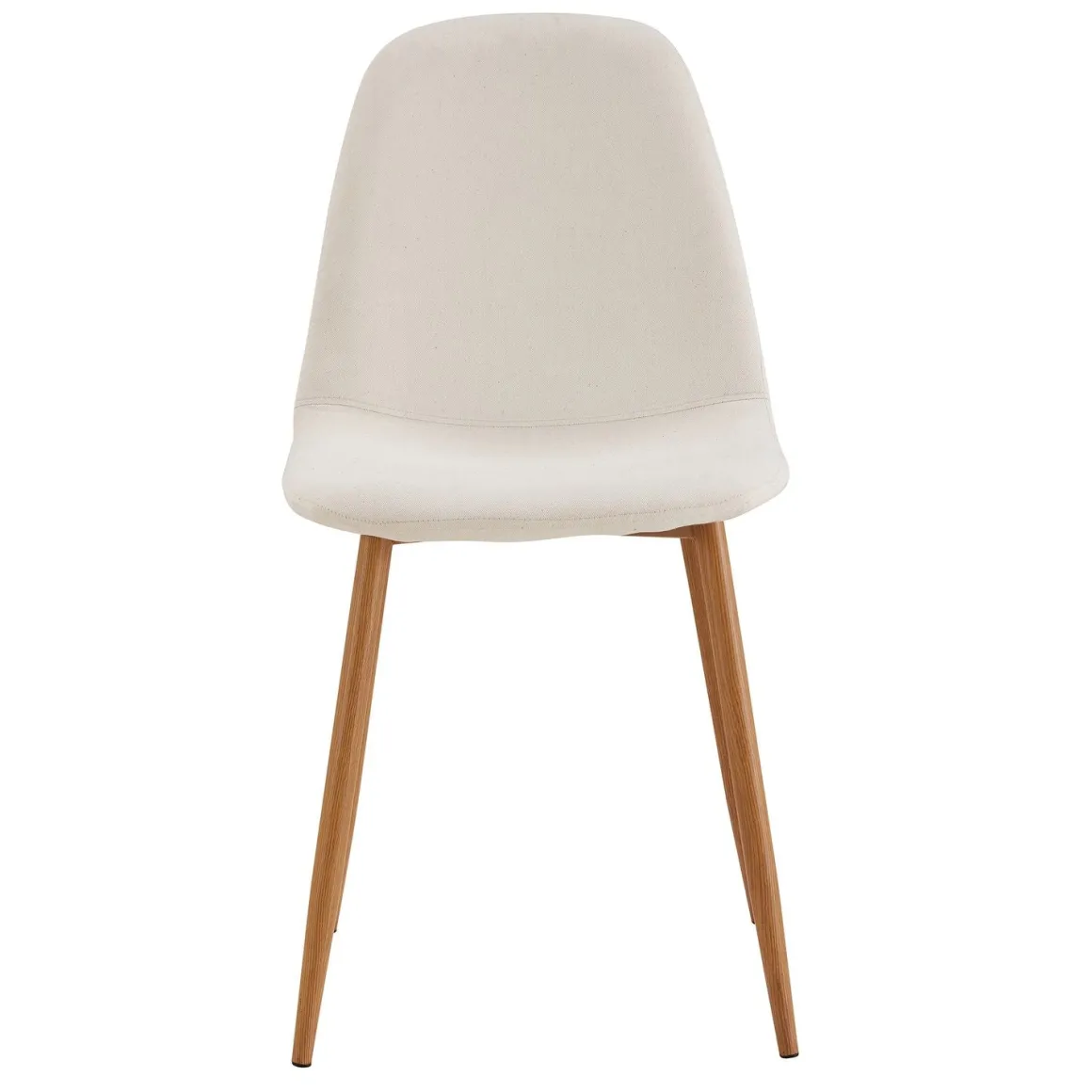 La Chaise Longue Mobilier-CHAISE POESIE PIEDS METAL IMITATION BOIS - Lot de 4
