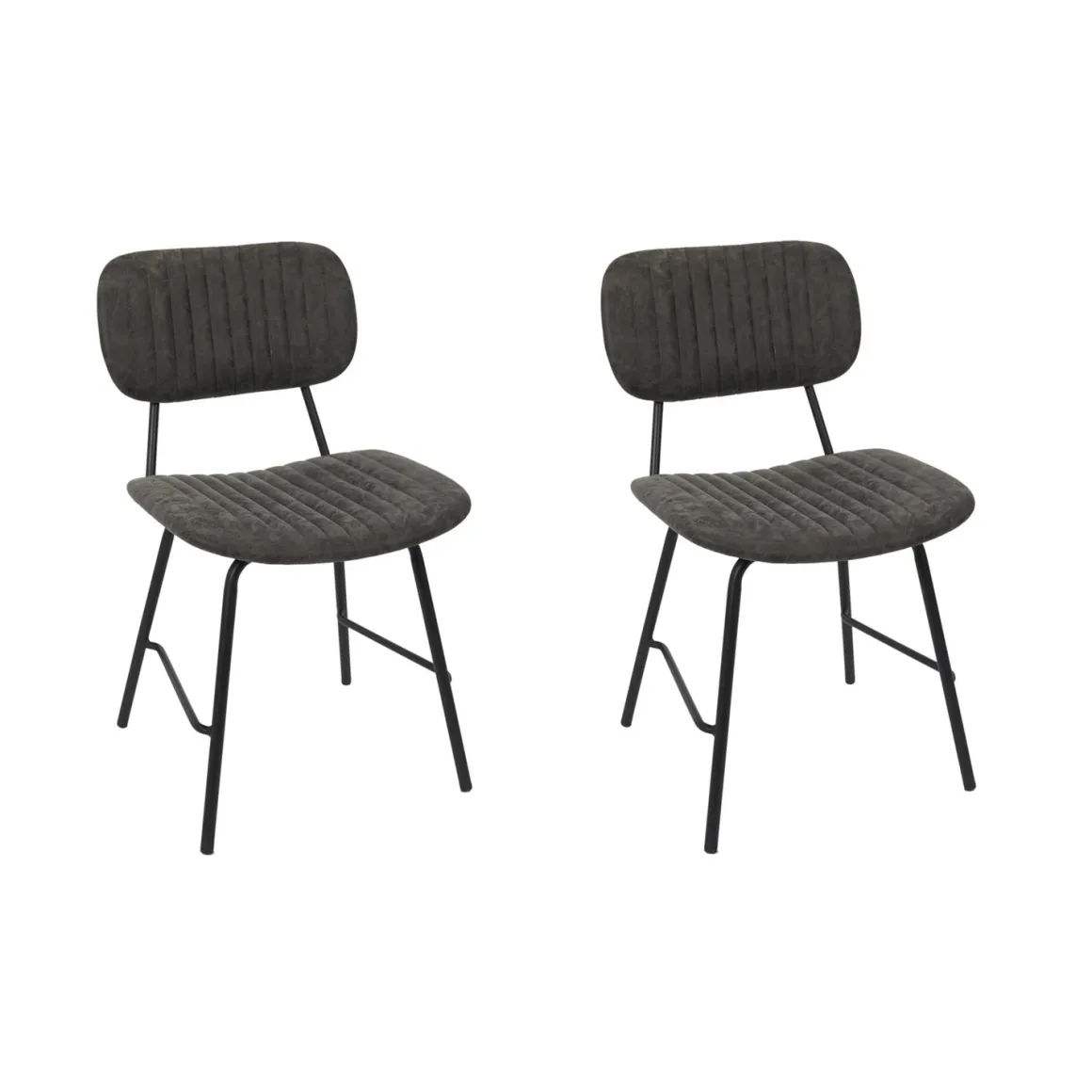 La Chaise Longue Mobilier-CHAISE TAYLOR GRIS - Lot de 2