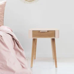 La Chaise Longue Mobilier-CHEVET 1 TIROIR EN BOIS ROSE
