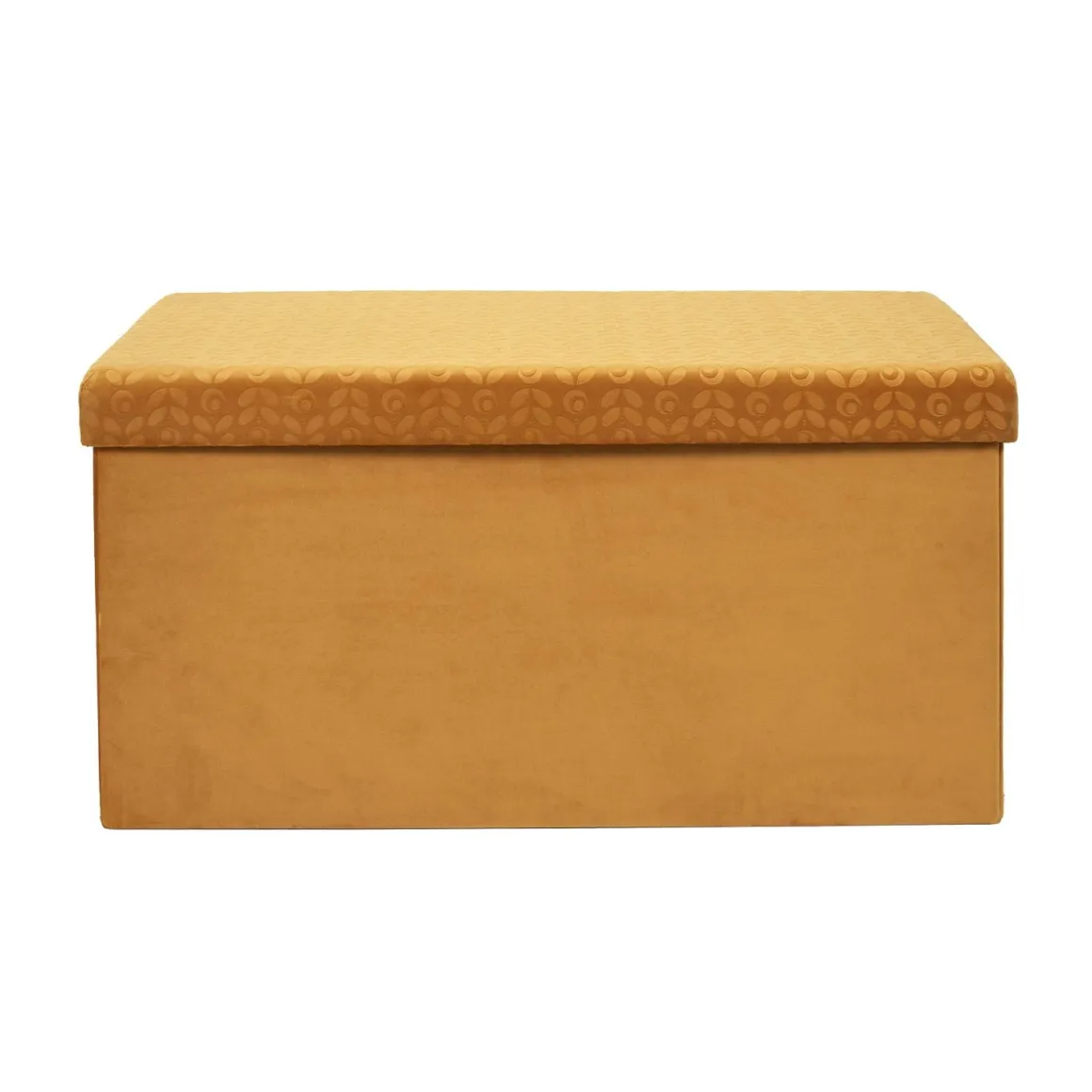 La Chaise Longue Mobilier-COFFRE BANC PLIABLE RETRO MOUTARDE