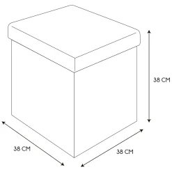 La Chaise Longue Mobilier-COFFRE POUF PLIABLE VELOURS COTELE GIULIA GRIS