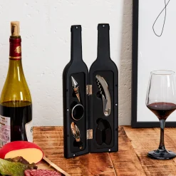 La Chaise Longue Vin & Champagne-COFFRET BOUTEILLE 5 ACCESSOIRES VIN MEILLEUR PAPA
