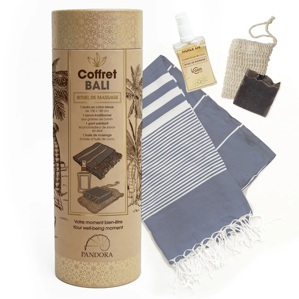 La Chaise Longue Beauté & Soin|Massage & Relaxation-COFFRET FOUTA BALI INDIGO
