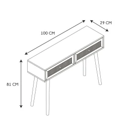 La Chaise Longue Mobilier-CONSOLE BALI 2 TIROIRS