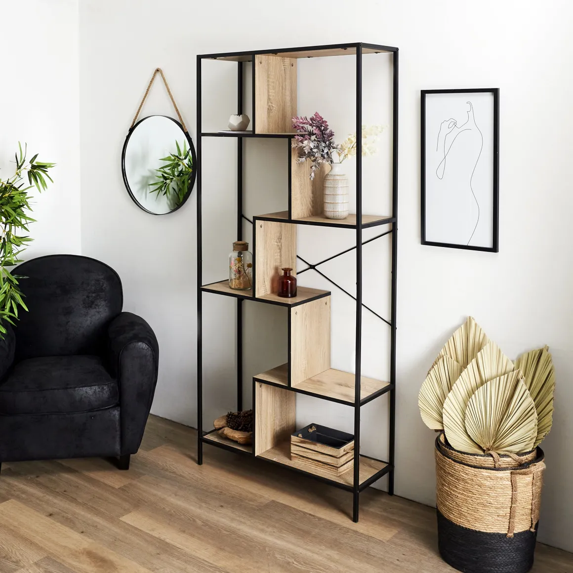 La Chaise Longue Mobilier-ETAGERE EDISON 80X30X180CM