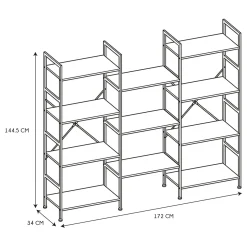 La Chaise Longue Mobilier-ETAGERE INDUS BOIS ET METAL