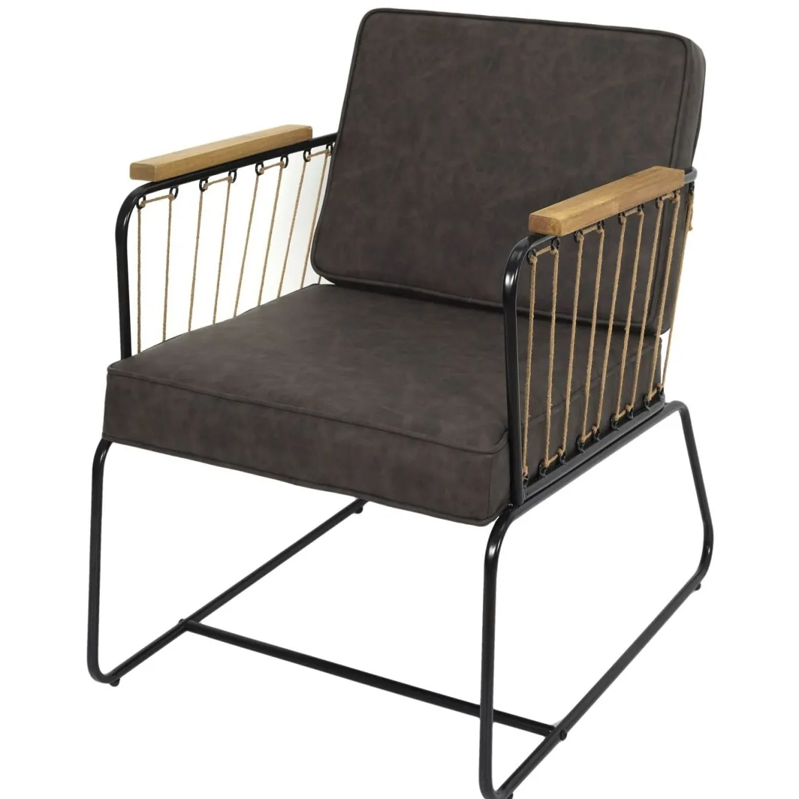 La Chaise Longue Mobilier-FAUTEUIL BENSON MARRON