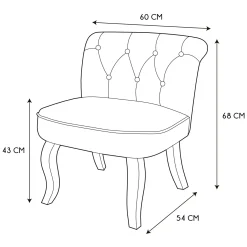 La Chaise Longue Mobilier-FAUTEUIL ELEONOR NOIR TISSU GRIS