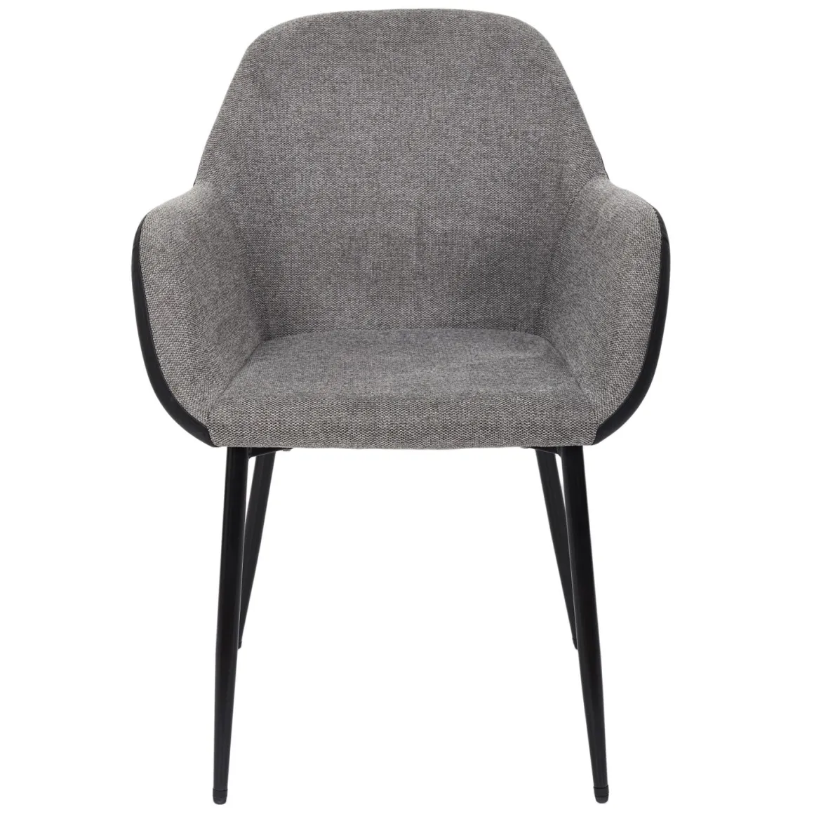 La Chaise Longue Mobilier-FAUTEUIL MEMPHIS GRIS ET NOIR - Lot de 2