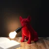 La Chaise Longue Déco-LAMPE BOULEDOGUE RED VELVET