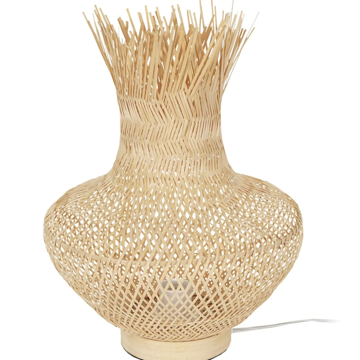 La Chaise Longue Luminaire-LAMPE VASE ROTIN