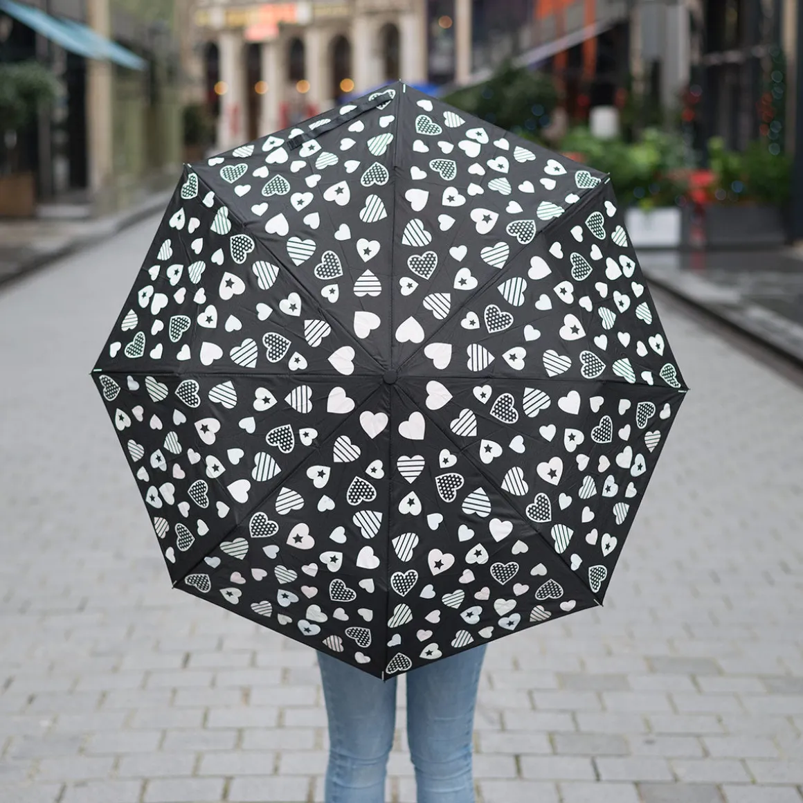 La Chaise Longue Accessoires-PARAPLUIE MAGIQUE CŒURS