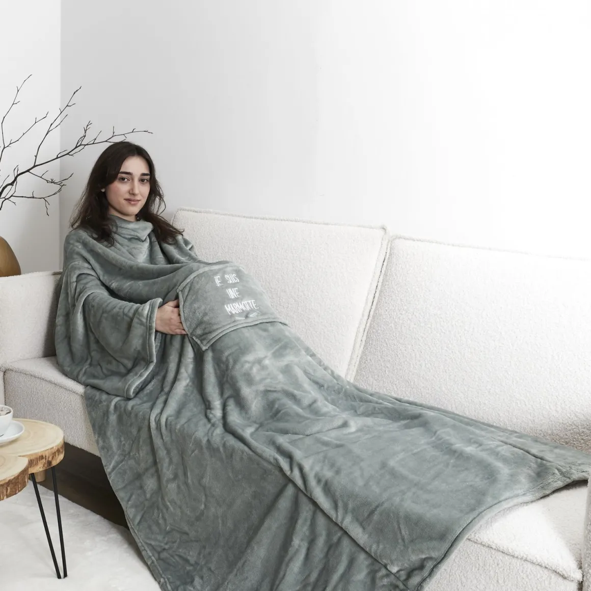 La Chaise Longue Cocoon-PLAID KANGOUROU JE SUIS UNE MARMOTTE