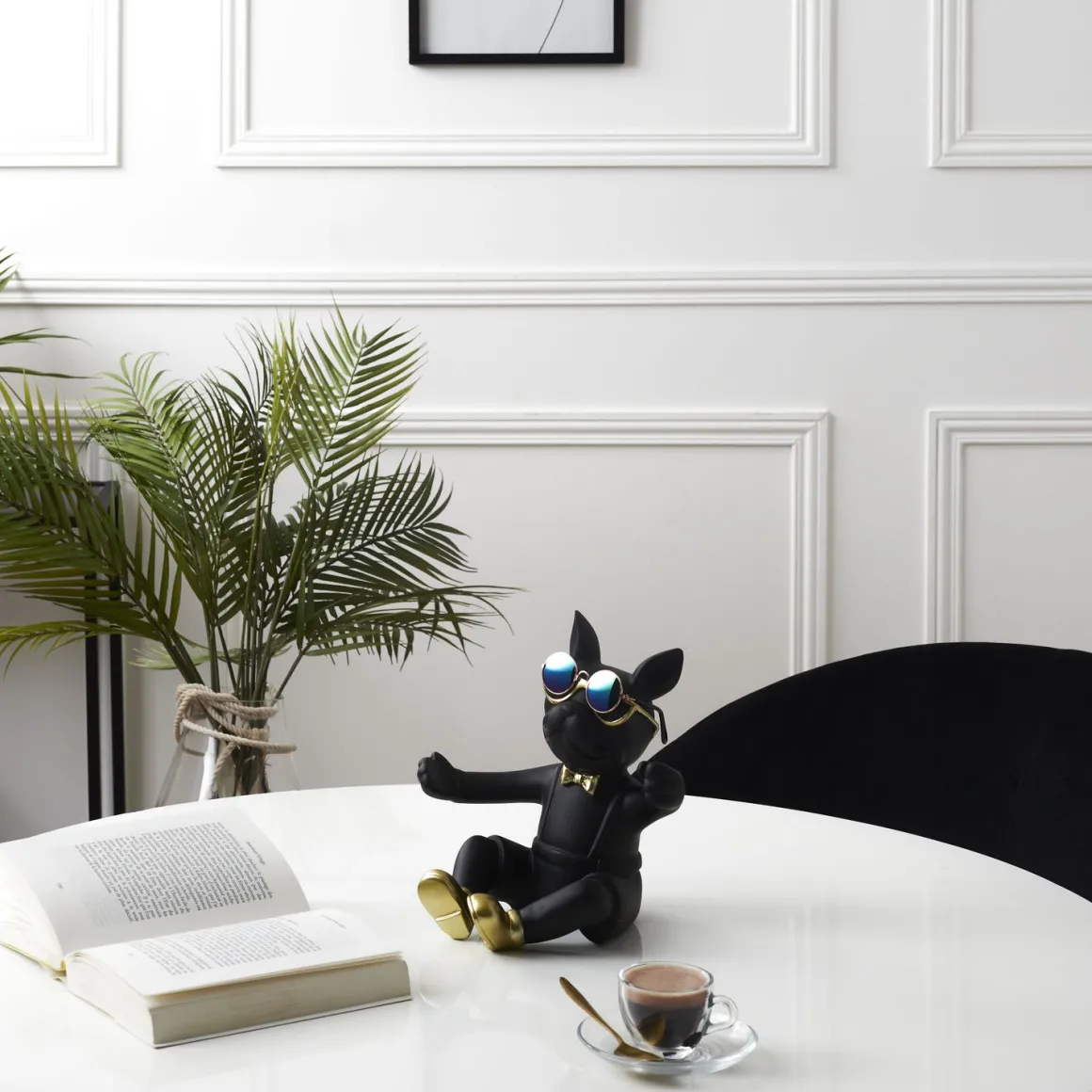 La Chaise Longue Déco-PORTE-BOUTEILLE BOULEDOGUE NOIR