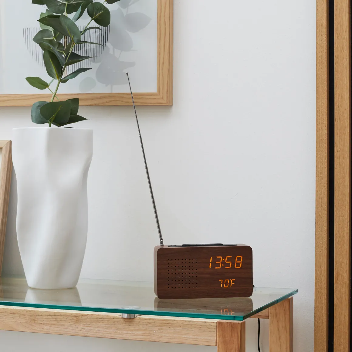 La Chaise Longue Horloge & Réveil-RADIO REVEIL BOIS