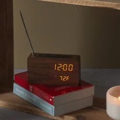 La Chaise Longue Horloge & Réveil-RADIO REVEIL BOIS