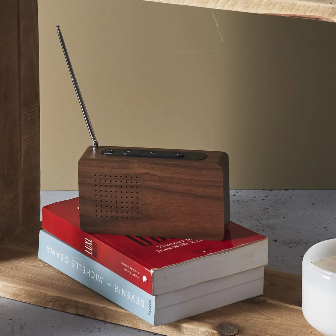 La Chaise Longue Horloge & Réveil-RADIO REVEIL BOIS