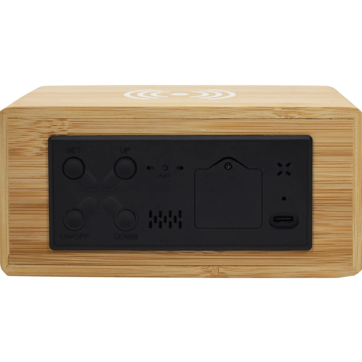 La Chaise Longue Horloge & Réveil-REVEIL CHARGEUR BOIS
