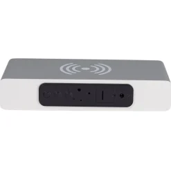 La Chaise Longue Horloge & Réveil-REVEIL CHARGEUR BOIS GRIS