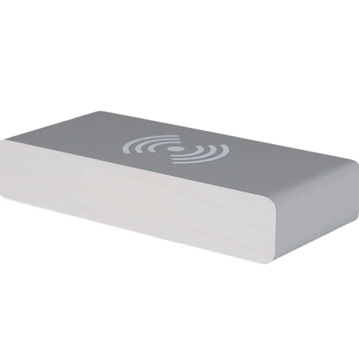 La Chaise Longue Horloge & Réveil-REVEIL CHARGEUR BOIS GRIS