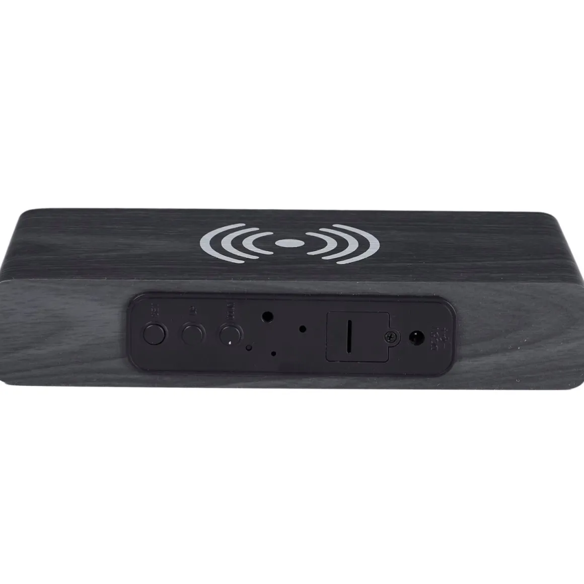 La Chaise Longue Horloge & Réveil-REVEIL CHARGEUR BOIS NOIR