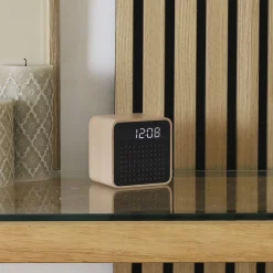 La Chaise Longue Horloge & Réveil-REVEIL LED HAUT PARLEUR WOODY