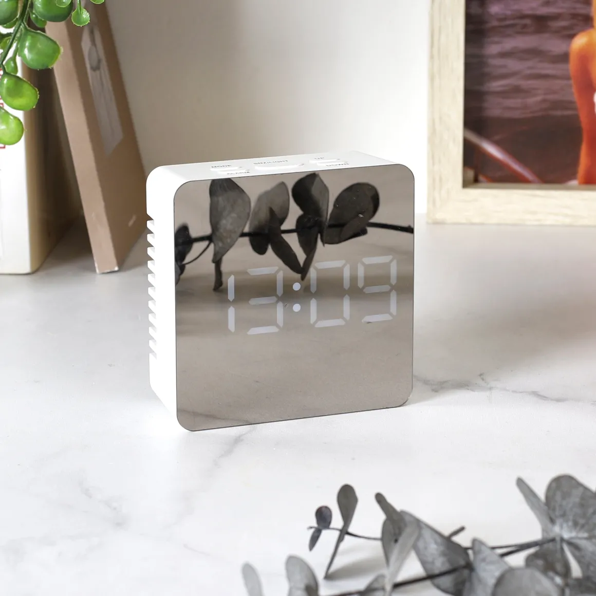 La Chaise Longue Horloge & Réveil-REVEIL MIROIR LED SQUARE