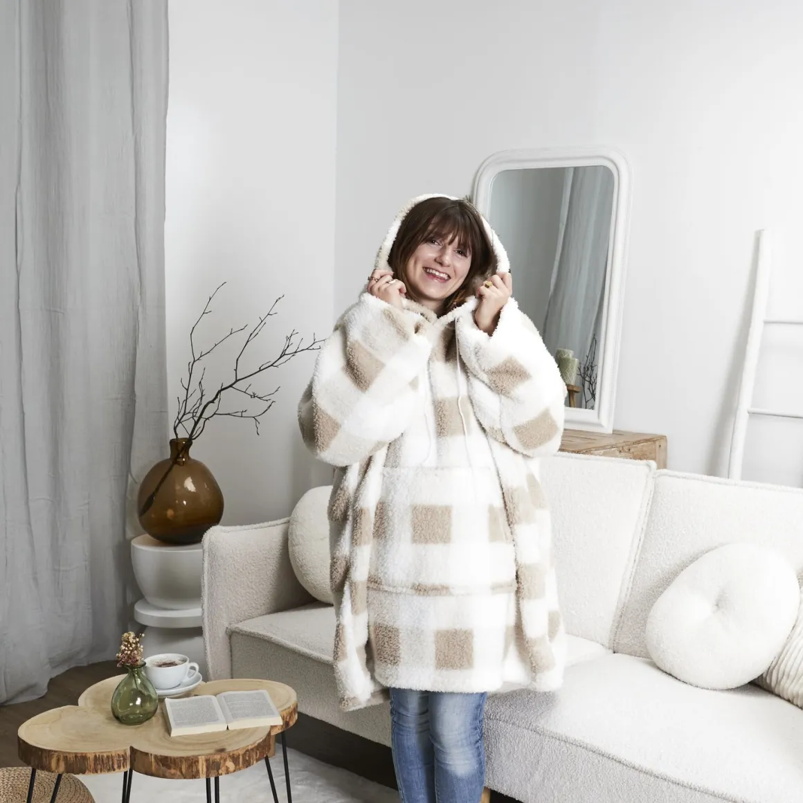 La Chaise Longue Cocoon-SWEAT PLAID CHESSY