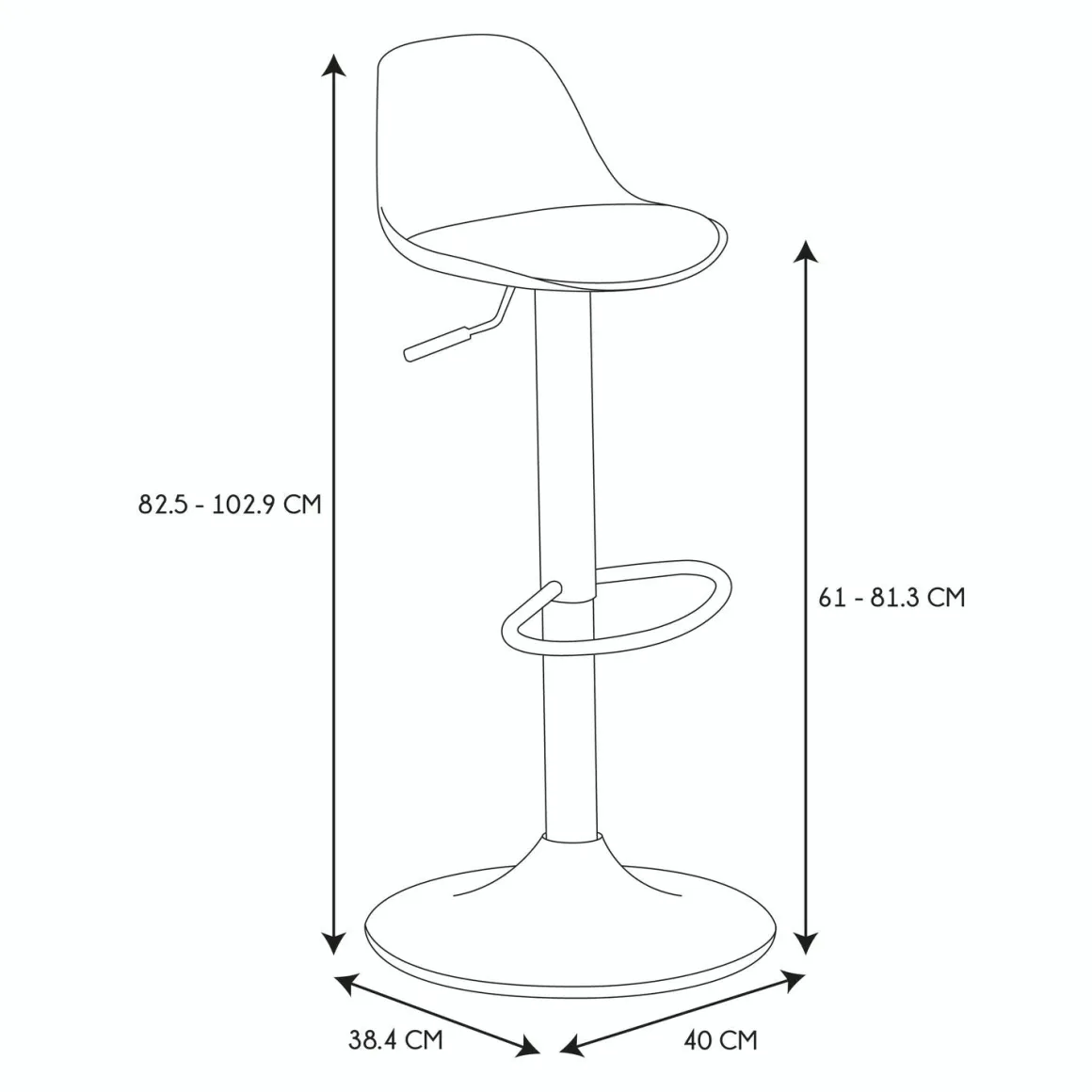 La Chaise Longue Mobilier-TABOURET DE BAR ISAK GRIS - Lot de 2