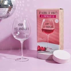 La Chaise Longue Vin & Champagne-VERRE A VIN 75 CL YOUPI C EST VINDREDI